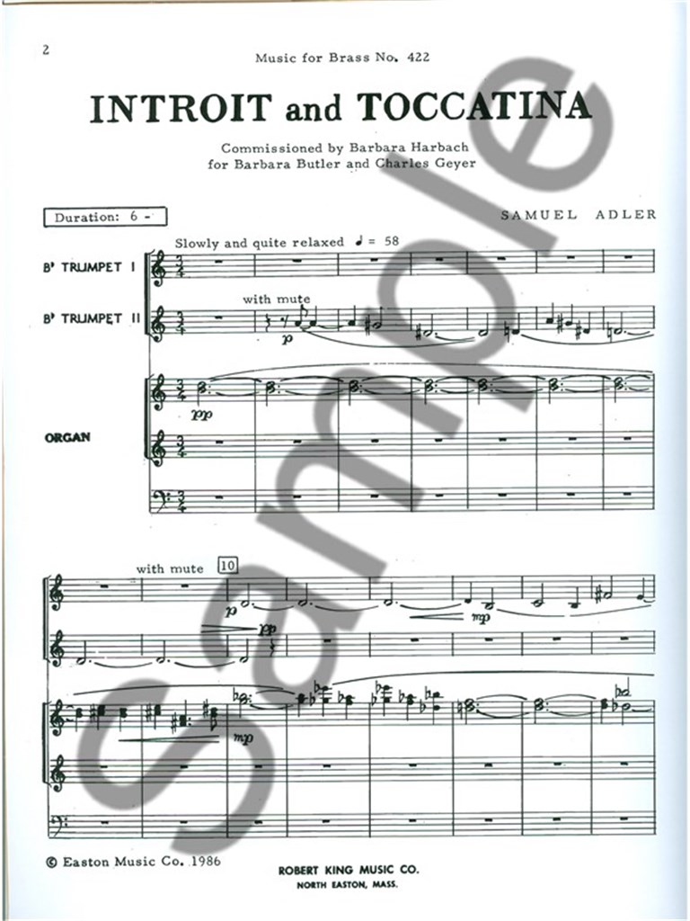 Introit And Toccatina